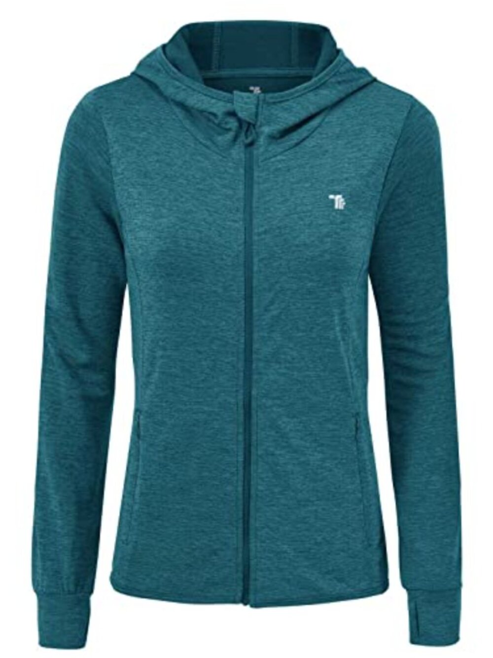 UPF 50+ Lightweight Long Sleeve Hoodie Thumb Holes Running Jacket